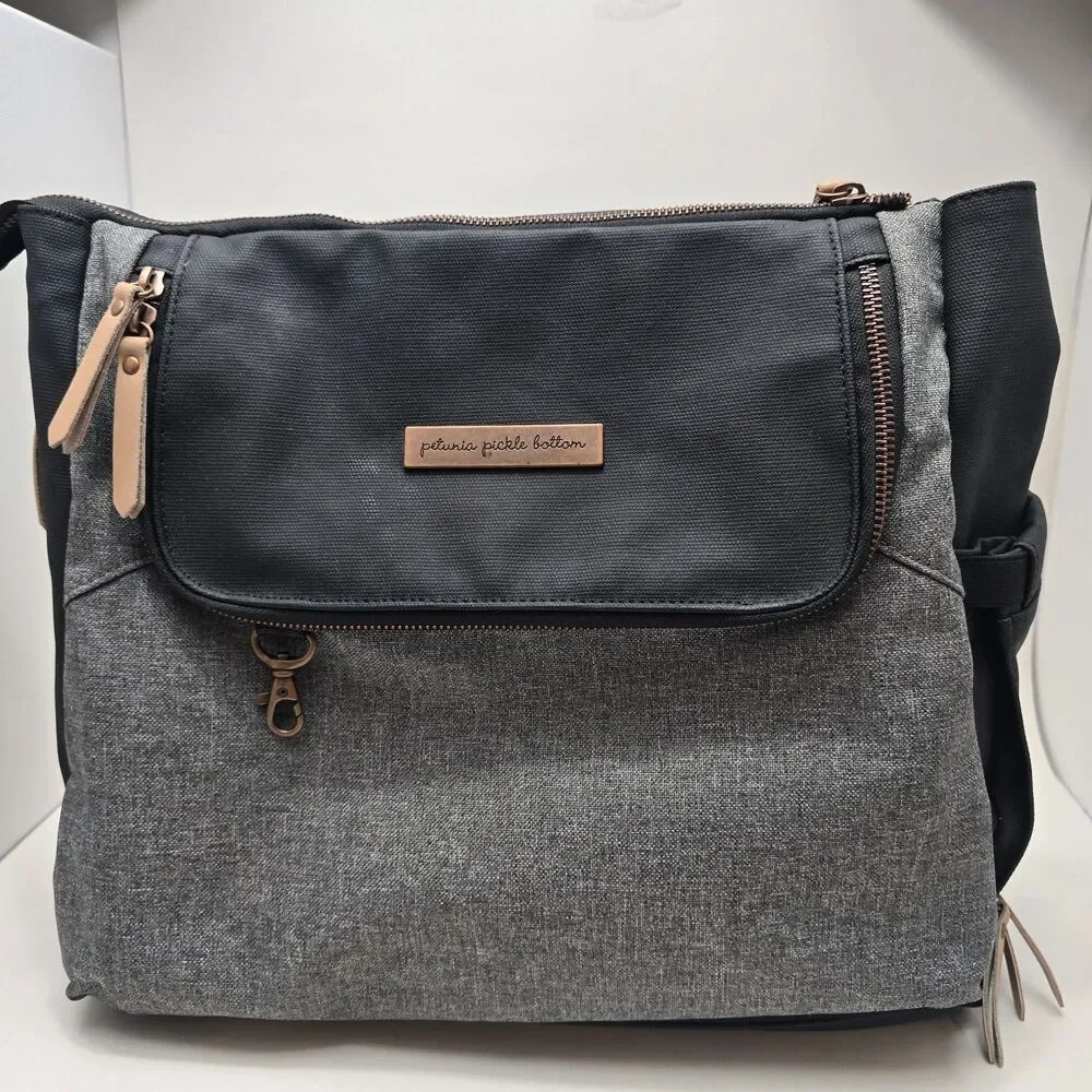 Petunia Pickle Bottom Pivot Pack Diaper Bag Backpack Gray/Black
